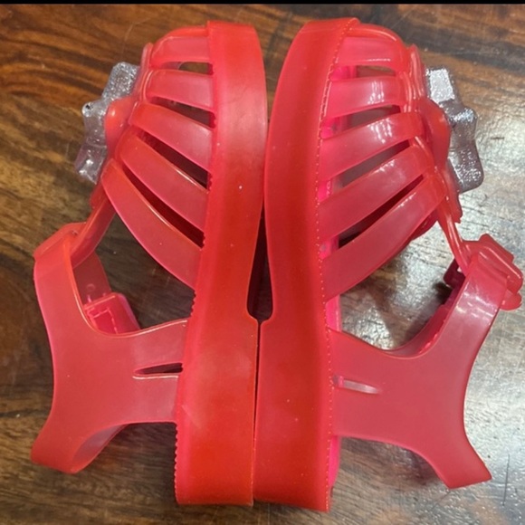 Mini Melissa Possession II Infant Star Rainbow Glitter Sandals - Picture 7 of 11